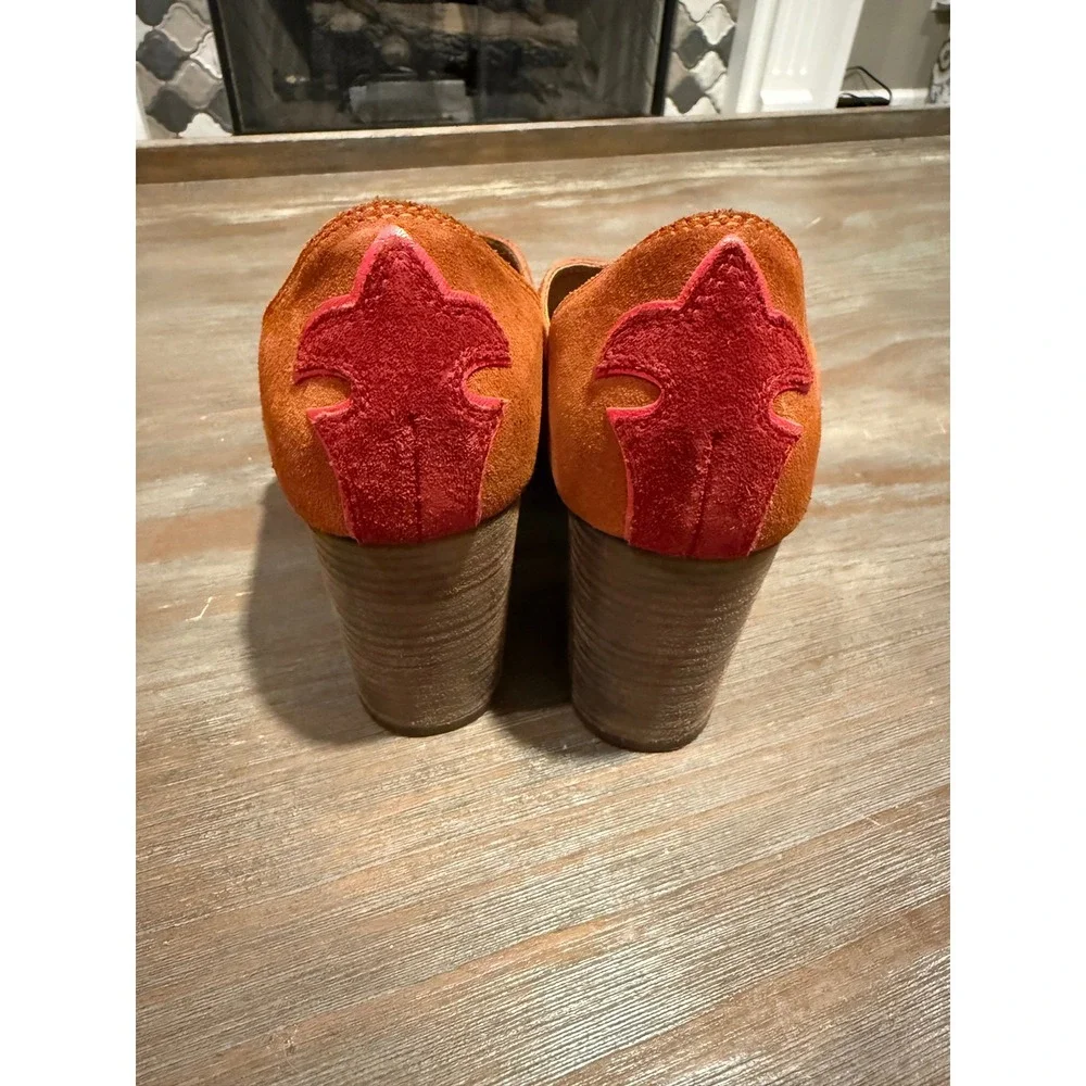 Free People Alamo Western Ankle Boots Flame Embroidery‎ Suede EU 41 US 10